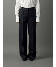 CHOCHOU（チョシュ）の「Wool Pintuck Straight Pants (Black)（スラックス）」