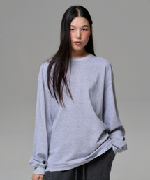 UNISEX ERA SHOULDER LOGO T - MELANGE GRAY