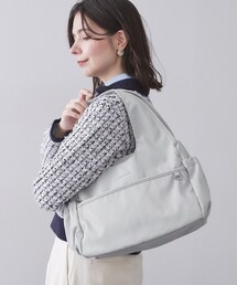【軽量/多ポケット】ナイロンミドルトートバッグ