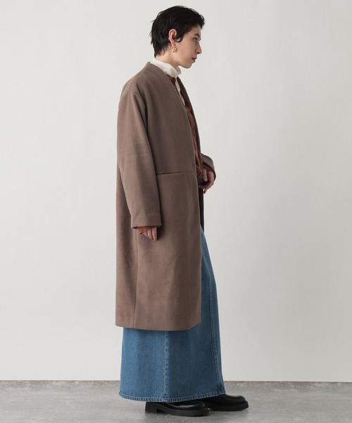 studio CLIP(スタディオクリップ)の「《ウタオ》ミニマルノーカラーコート(ノーカラーコート・レディース・シルバーグレー/チャコール/ブラック・FREE)」の18枚目の写真