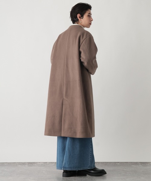 studio CLIP(スタディオクリップ)の「《ウタオ》ミニマルノーカラーコート(ノーカラーコート・レディース・シルバーグレー/チャコール/ブラック・FREE)」の19枚目の写真