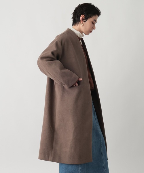 studio CLIP(スタディオクリップ)の「《ウタオ》ミニマルノーカラーコート(ノーカラーコート・レディース・シルバーグレー/チャコール/ブラック・FREE)」の21枚目の写真