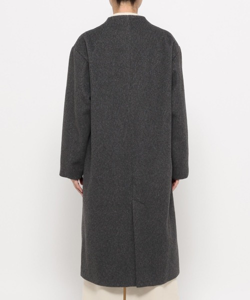 studio CLIP(スタディオクリップ)の「《ウタオ》ミニマルノーカラーコート(ノーカラーコート・レディース・シルバーグレー/チャコール/ブラック・FREE)」の5枚目の写真
