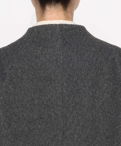 studio CLIP(スタディオクリップ)の「《ウタオ》ミニマルノーカラーコート(ノーカラーコート・レディース・シルバーグレー/チャコール/ブラック・FREE)」の11枚目の写真