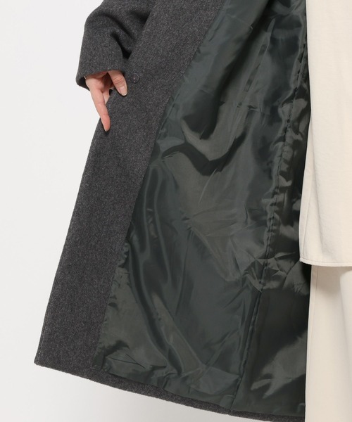 studio CLIP(スタディオクリップ)の「《ウタオ》ミニマルノーカラーコート(ノーカラーコート・レディース・シルバーグレー/チャコール/ブラック・FREE)」の13枚目の写真
