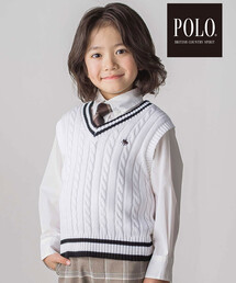 POLO BCS（ポロ ビーシーエス）の「【POLO BCS(ポロ・ビーシーエス)×SLAP SLIPコラボ】チルデンニットベスト(90~130cm)（ベスト）」