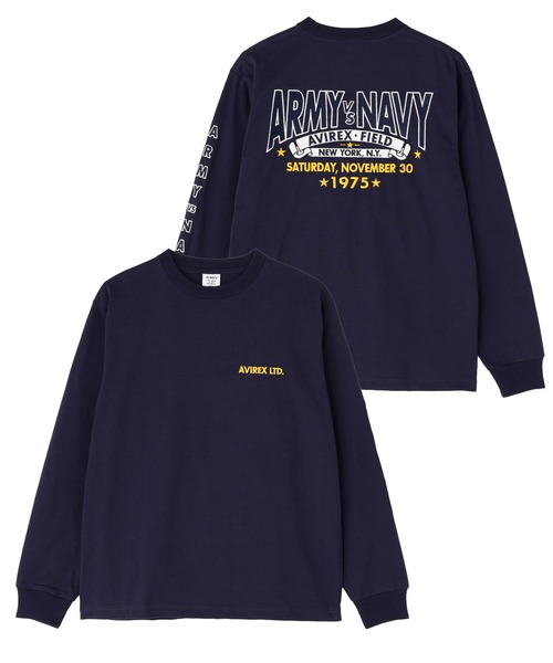 AVIREX(アヴィレックス)の「ARMY VS NAVY GAME DAY L/S T-SHIRT / アーミーVSネイビー ゲームデイ 長袖Tシャツ / AVIREX / アヴィレックス(Tシャツ/カットソー・メンズ・ネイビー/ホワイト/チャコールグレー・2XL/L/M/XL)」の3枚目の写真