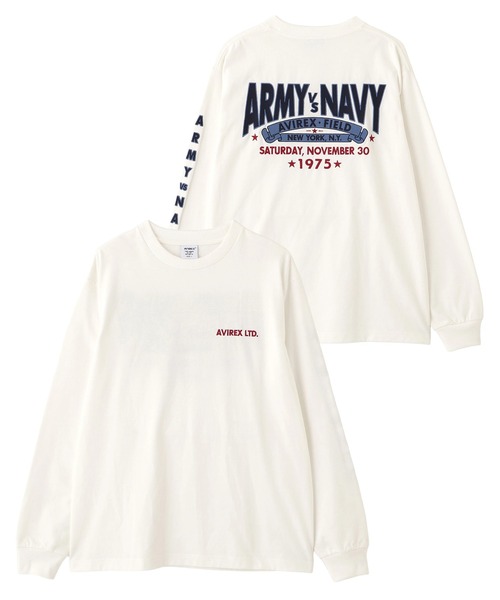 AVIREX(アヴィレックス)の「ARMY VS NAVY GAME DAY L/S T-SHIRT / アーミーVSネイビー ゲームデイ 長袖Tシャツ / AVIREX / アヴィレックス(Tシャツ/カットソー・メンズ・ネイビー/ホワイト/チャコールグレー・2XL/L/M/XL)」の2枚目の写真