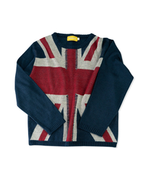 MAINBOOTH（メインブース）の「[ビートルズ] ユニオンセーター（ブルー）（ニット/セーター）」