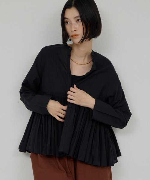 GALLARDAGALANTE(ガリャルダガランテ)の「【2026SS Debut】【Dhritië】【手洗い可】タックブラウス(シャツ/ブラウス・レディース・オフホワイト/ブラック/イエロー・FREE)」の9枚目の写真