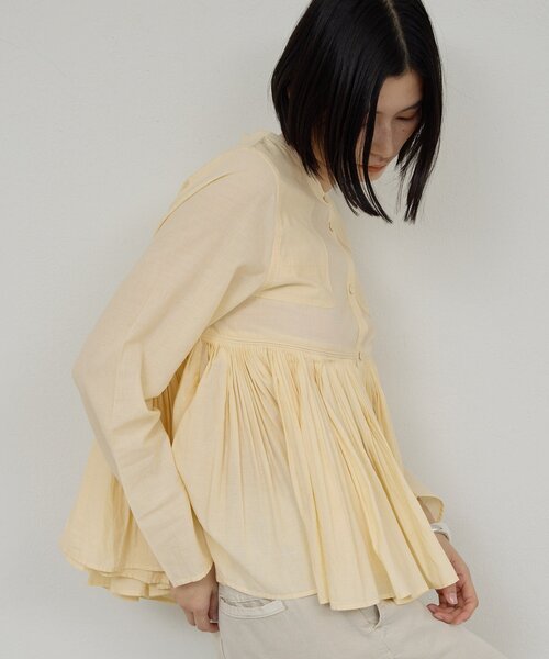 GALLARDAGALANTE(ガリャルダガランテ)の「【2026SS Debut】【Dhritië】【手洗い可】タックブラウス(シャツ/ブラウス・レディース・オフホワイト/ブラック/イエロー・FREE)」の19枚目の写真