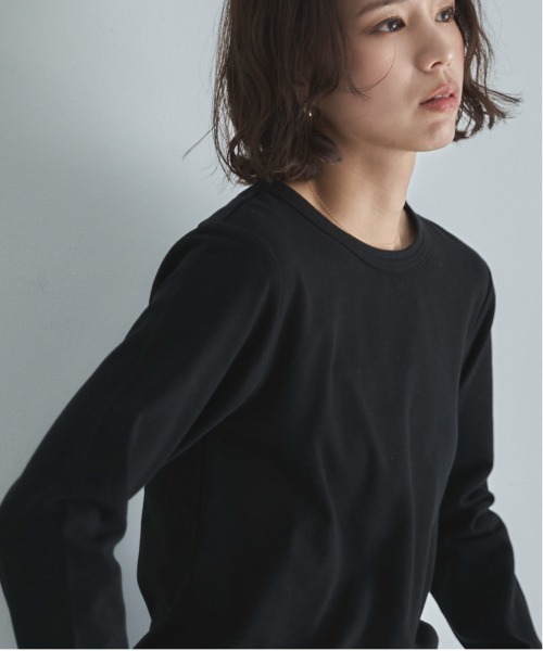 feepur(フェピュール)の「ベーシックウォームロンTee(Tシャツ/カットソー・レディース・ブラック/オフホワイト/ブラウン/オートミール・MEDIUM)」の3枚目の写真