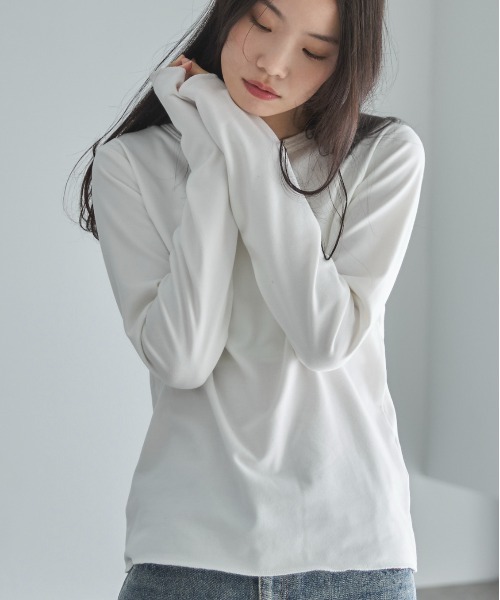 feepur(フェピュール)の「ベーシックウォームロンTee(Tシャツ/カットソー・レディース・ブラック/オフホワイト/ブラウン/オートミール・MEDIUM)」の14枚目の写真