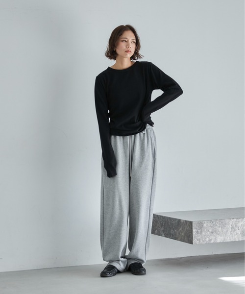 feepur(フェピュール)の「ベーシックウォームロンTee(Tシャツ/カットソー・レディース・ブラック/オフホワイト/ブラウン/オートミール・MEDIUM)」の19枚目の写真