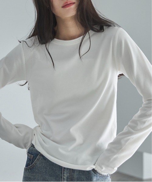 feepur(フェピュール)の「ベーシックウォームロンTee(Tシャツ/カットソー・レディース・ブラック/オフホワイト/ブラウン/オートミール・MEDIUM)」の10枚目の写真
