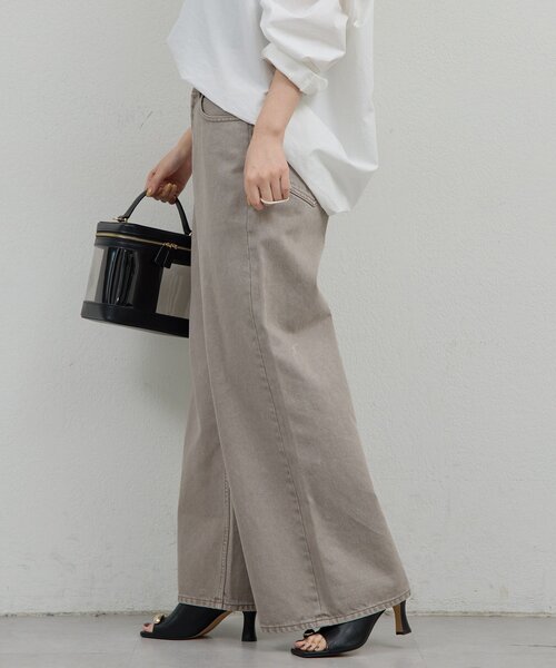 GALLARDAGALANTE（ガリャルダガランテ）の「【手洗い可】ストレートデニム（デニムパンツ・レディース・ブラウン/ブルー・0/1）」の4枚目の写真