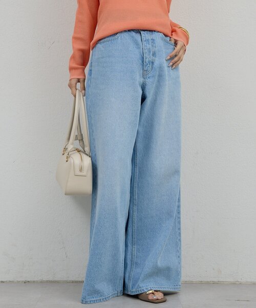 GALLARDAGALANTE（ガリャルダガランテ）の「【手洗い可】ストレートデニム（デニムパンツ・レディース・ブラウン/ブルー・0/1）」の10枚目の写真