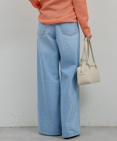 GALLARDAGALANTE（ガリャルダガランテ）の「【手洗い可】ストレートデニム（デニムパンツ・レディース・ブラウン/ブルー・0/1）」の13枚目の写真