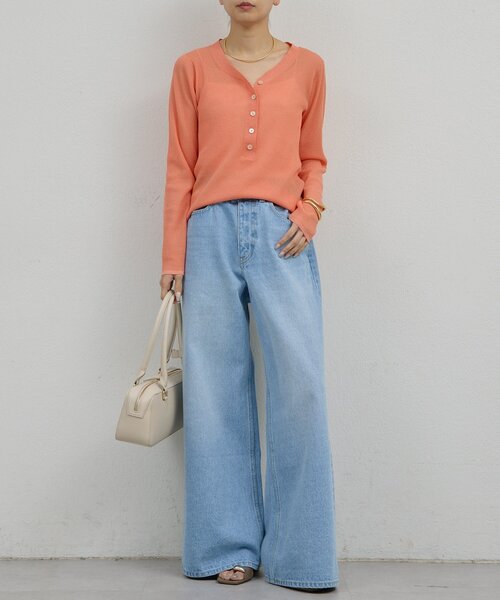 GALLARDAGALANTE（ガリャルダガランテ）の「【手洗い可】ストレートデニム（デニムパンツ・レディース・ブラウン/ブルー・0/1）」の14枚目の写真