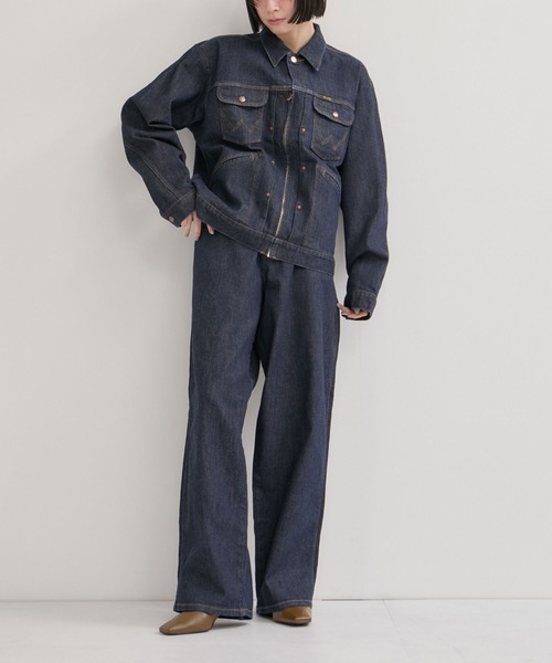 Wrangler（ラングラー）の「【Wrangler meet LE CERCLE par rope】別注/カーブデニム/セットアップ対応（デニムパンツ・メンズ・グレー/サックスブルー/ネイビー・S/LL/L/M）」の15枚目の写真