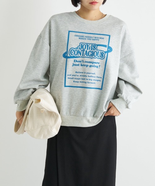 A.D.C.L.（エーディーシーエル）の「フロッキープリント ロゴ ダンボール プルオーバー（スウェット・レディース・杢グレー/オートミール・L/M）」の9枚目の写真