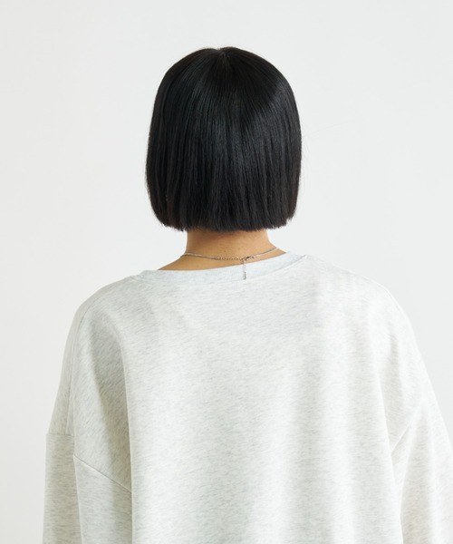 A.D.C.L.（エーディーシーエル）の「フロッキープリント ロゴ ダンボール プルオーバー（スウェット・レディース・杢グレー/オートミール・L/M）」の22枚目の写真