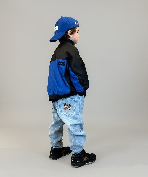 GROOVY COLORS（グルービーカラーズ）の「Uneven Denim BUDDY Long Pants（その他パンツ・キッズ・ブルー・135）」の4枚目の写真