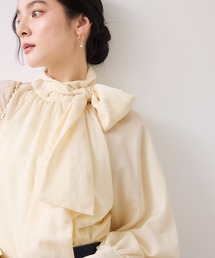 VIS（ビス）の「前後2WAYボリュームボウタイブラウス/イージーケア（シャツ/ブラウス）」