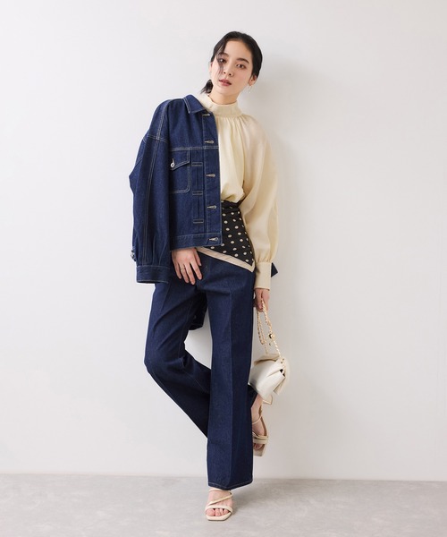 VIS（ビス）の「前後2WAYボリュームボウタイブラウス/イージーケア（シャツ/ブラウス・レディース・オフホワイト/イエロー系その他/サックスブルー・FREE）」の20枚目の写真