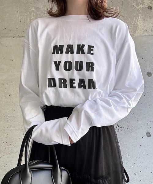 etta（エタ）の「英字ロンT／長袖Tシャツ（Tシャツ/カットソー・レディース・ホワイト・MEDIUM/LARGE/SMALL）」の10枚目の写真