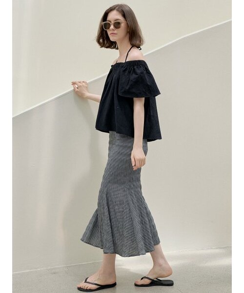 AVANT-G(アバン)の「Halter Banding Shirring Blouse - BLACK(シャツ/ブラウス・レディース・その他・FREE)」の6枚目の写真