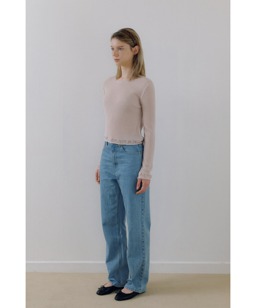 MAGNET ARCHIVE（マグネット アーカイブ）の「Golgi Lace Knit Top (Pink)（ニット/セーター・レディース・ピンク・FREE）」の2枚目の写真