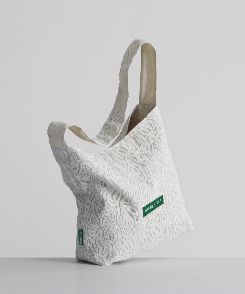 GREEN STUFF(グリーンスタッフ)の「seem full bag 62 - marbling lace ivory(エコバッグ/サブバッグ・レディース・その他・FREE)」の3枚目の写真