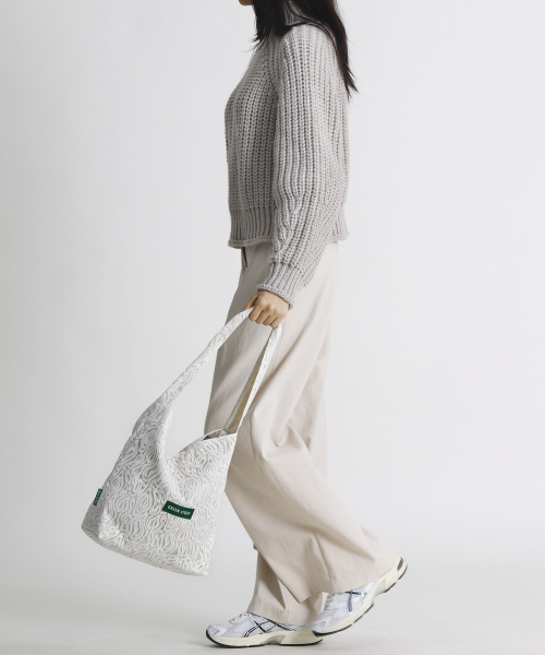 GREEN STUFF(グリーンスタッフ)の「seem full bag 62 - marbling lace ivory(エコバッグ/サブバッグ・レディース・その他・FREE)」の4枚目の写真