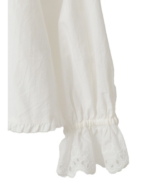 PINK HOUSE（ピンクハウス）の「スカラップレース使いダンガリーブラウス（シャツ/ブラウス・レディース・レッド/ピンク/インディゴブルー/カーキ/ブラック/ホワイト・フリー）」の9枚目の写真