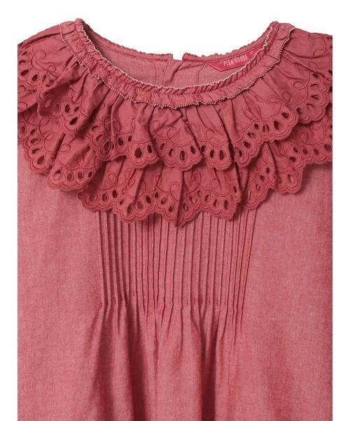 PINK HOUSE（ピンクハウス）の「スカラップレース使いダンガリーブラウス（シャツ/ブラウス・レディース・レッド/ピンク/インディゴブルー/カーキ/ブラック/ホワイト・フリー）」の14枚目の写真