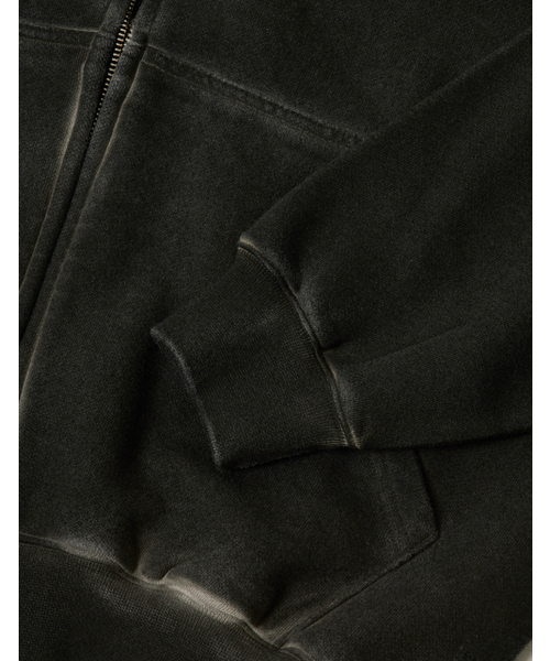 LORES（ロアス）の「Pigment Dyed Split Zip Hoodie - Charcoal（パーカー・レディース・その他・S/M/L）」の4枚目の写真