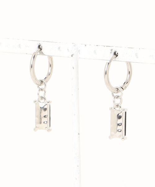 ARCHIVER(アーカイバ)の「【Bz】EK515/ブラックストーンドロップペアピアス/メンズ/両耳用(NEZ)(ピアス(両耳用)・メンズ・シルバー・FREE)」の4枚目の写真