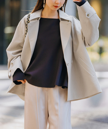 Noble | 《WEB限定追加》コットンダブルクロスハーフコート(その他アウター)