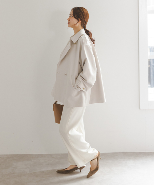 Noble（ノーブル）の「《WEB限定追加》コットンダブルクロスハーフコート（その他アウター・レディース・ベージュ/アイボリー・38/36）」の15枚目の写真