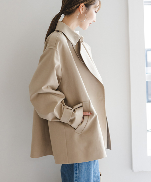 Noble（ノーブル）の「《WEB限定追加》コットンダブルクロスハーフコート（その他アウター・レディース・ベージュ/アイボリー・38/36）」の22枚目の写真