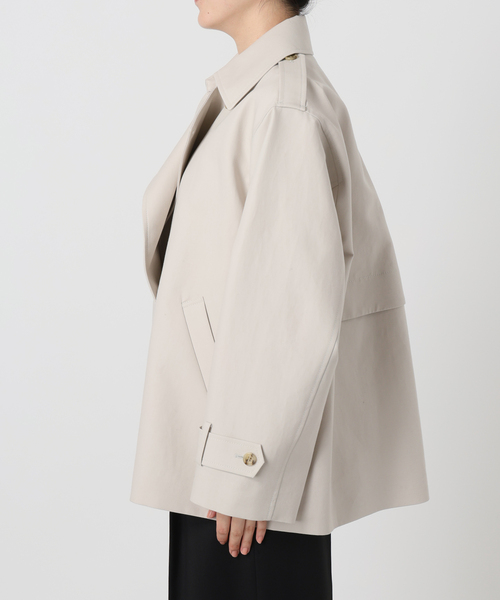Noble（ノーブル）の「《WEB限定追加》コットンダブルクロスハーフコート（その他アウター・レディース・ベージュ/アイボリー・38/36）」の4枚目の写真