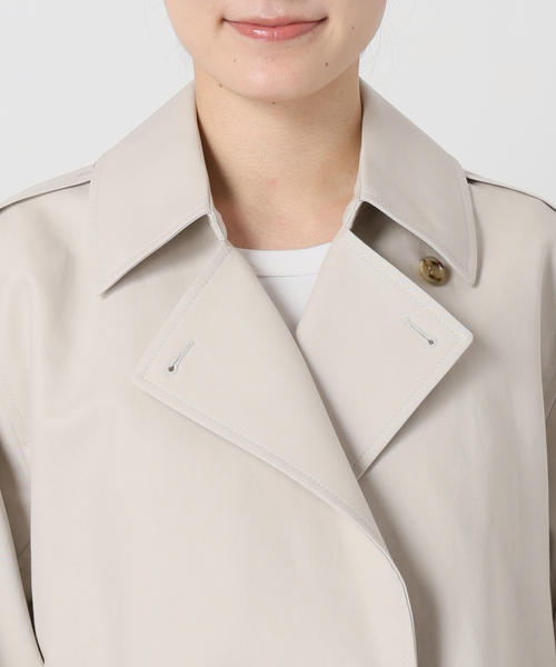 Noble（ノーブル）の「《WEB限定追加》コットンダブルクロスハーフコート（その他アウター・レディース・ベージュ/アイボリー・38/36）」の6枚目の写真