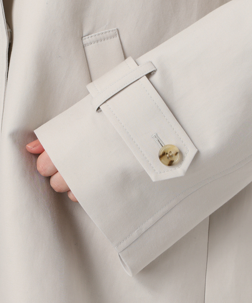 Noble（ノーブル）の「《WEB限定追加》コットンダブルクロスハーフコート（その他アウター・レディース・ベージュ/アイボリー・38/36）」の9枚目の写真