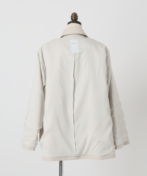 Noble（ノーブル）の「《WEB限定追加》コットンダブルクロスハーフコート（その他アウター・レディース・ベージュ/アイボリー・38/36）」の14枚目の写真