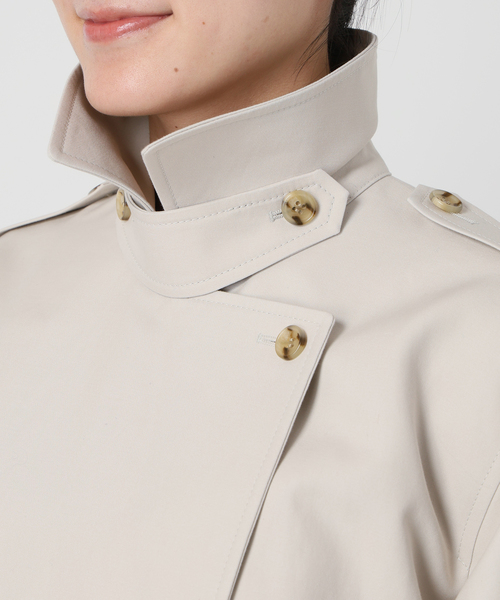 Noble（ノーブル）の「《WEB限定追加》コットンダブルクロスハーフコート（その他アウター・レディース・ベージュ/アイボリー・38/36）」の16枚目の写真