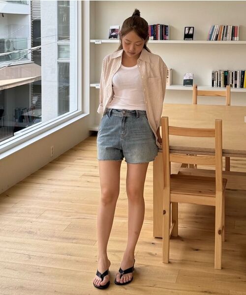 SIYAZU(シヤジュ)の「SIJN6073 90sヴィンテージデニムショートパンツ_Medium blue(デニムパンツ・レディース・その他・L/M/S)」の7枚目の写真
