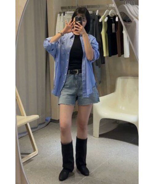 SIYAZU(シヤジュ)の「SIJN6073 90sヴィンテージデニムショートパンツ_Medium blue(デニムパンツ・レディース・その他・L/M/S)」の6枚目の写真