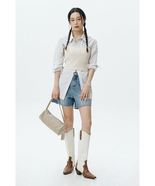 SIYAZU(シヤジュ)の「SIJN6073 90sヴィンテージデニムショートパンツ_Medium blue(デニムパンツ・レディース・その他・L/M/S)」の5枚目の写真