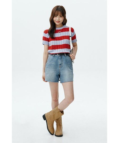 SIYAZU(シヤジュ)の「SIJN6073 90sヴィンテージデニムショートパンツ_Medium blue(デニムパンツ・レディース・その他・L/M/S)」の3枚目の写真
